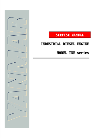 YANMAR TNE SERIES SERVICE MANUAL - PDF FILE