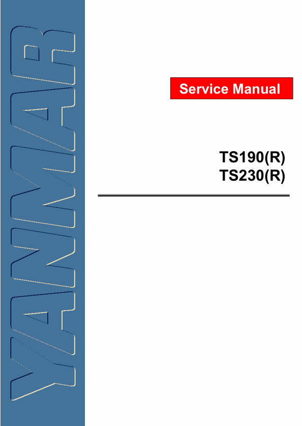 YANMAR TS190, TS230 DIESEL ENGINE SERVICE MANUAL - PDF FILE
