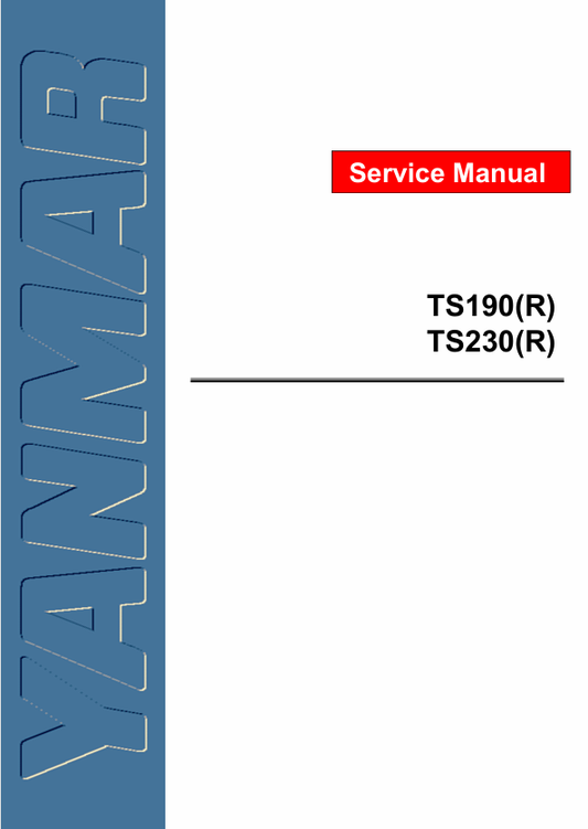 YANMAR TS190, TS230 DIESEL ENGINE SERVICE MANUAL - PDF FILE
