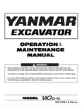 YANMAR VIO15-2 OPERATION AND MAINTENANCE MANUAL - PDF FILE