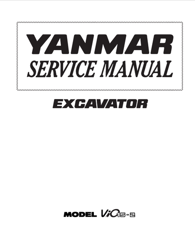 YANMAR VIO15-2 SERVICE MANUAL - PDF FILE