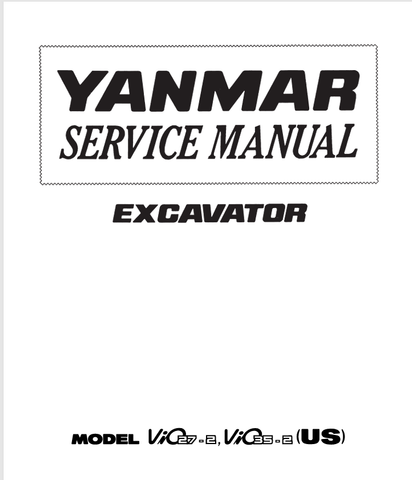 YANMAR VIO27, VIO35 DIESEL ENGINE SERVICE MANUAL - PDF FILE