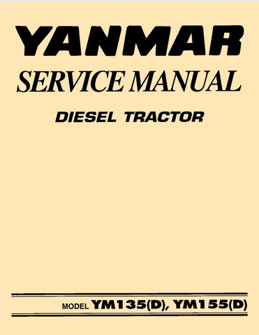 YANMAR YM135, YM155 DIESEL ENGINE SERVICE MANUAL - PDF FILE