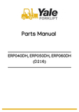 Yale Forklift ERP040DH, ERP050DH, ERP060DH (D216) Parts Manual PDF