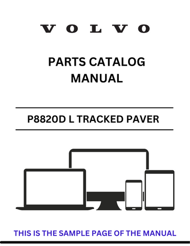  Discover the comprehensive parts catalog manual for the VOLVO P8820D L PID.53726241 tracked paver. Access the PDF file for detailed specifications and components.