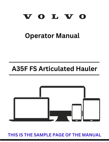 VOLVO A35F FS VOLVO SN 320001- ARTICULATED HAULERS (ART) OPERATOR MANUAL (PDF FILE)