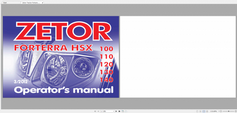 Unlock the full potential of your Zetor Forterra HSX tractor with our comprehensive Operator’s Manual, available in a convenient PDF format.