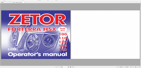 Discover the essential Zetor Tractor Forterra HSX Operator’s Manual, available in a convenient PDF format.