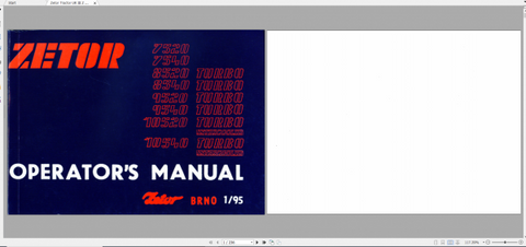 DISCOVER THE ESSENTIAL ZETOR TRACTOR UR, III, Z, 7520-10540 OPERATOR’S MANUAL IN A CONVENIENT PDF FORMAT. THIS COMPREHENSIVE GUIDE IS DESIGNED TO ENHANCE YOUR UNDERSTANDING OF YOUR TRACTOR'S FEATURES, ENSURING OPTIMAL PERFORMANCE AND LONGEVITY.