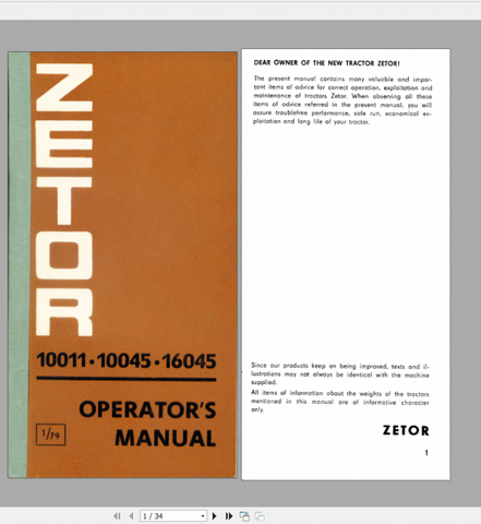 Discover the essential ZETOR TRACTOR UR, II, 10011, 10045, 16045 Operator’s Manual, now available in a convenient PDF format. This comprehensive guide is designed to enhance your understanding of your tractor's features, ensuring optimal performance and longevity.