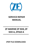 Unlock the full potential of your ZF Marine transmission systems with the ZF 500, ZF 500 A, and ZF 510 A Service Repair Manual. This comprehensive PDF file is your go-to resource for detailed repair procedures, maintenance tips, and troubleshooting techniques, ensuring your equipment operates at peak performance.