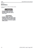 This comprehensive service manual provides expert guidance and detailed instructions for repairing Toyota 8HBW30, 8HBE30-40, 8HBC30-40, and 8TB50 forklifts. With clear language and precise diagrams, this PDF file download offers valuable benefits for maintaining and repairing your Toyota forklift with confidence and efficiency.