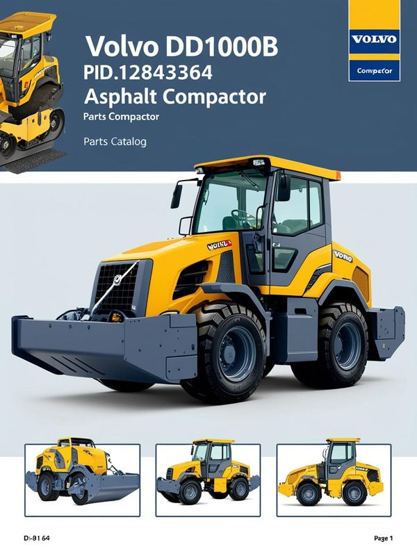 VOLVO DD100B PID.12843364 ASPHALT COMPACTOR (COA) PARTS CATALOG MANUAL (PDF FILE)
