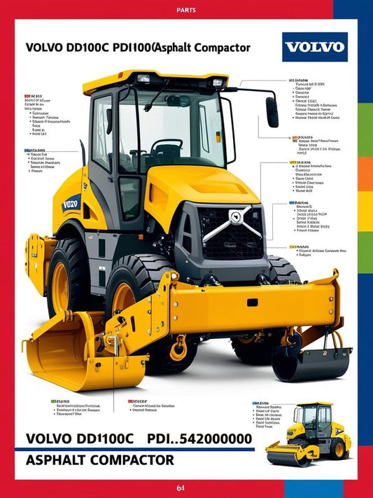 VOLVO DD100C PDI.54200000 ASPHALT COMPACTOR (COA) PART CATALOG MANUAL (PDF FILE)