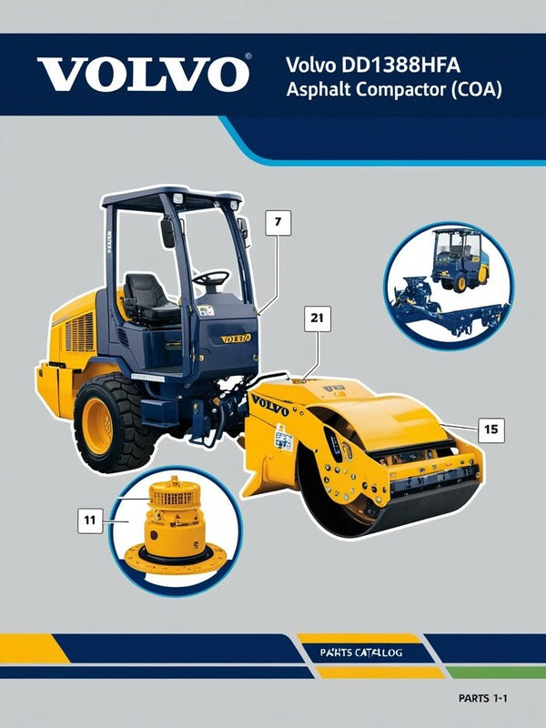 VOLVO DD138HFA ASPHALT COMPACTOR (COA) PARTS CATALOG MANUAL (PDF FILE)