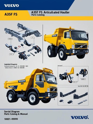 VOLVO A35F FS ARTICULATED HAULER PARTS CATALOG MANUAL SN 10001-99999 - PDF FILE