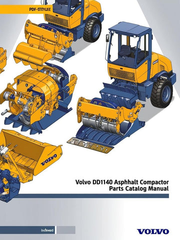VOLVO DD140 ASPHALT COMPACTOR (COA) PARTS CATALOG MANUAL (PDF FILE)