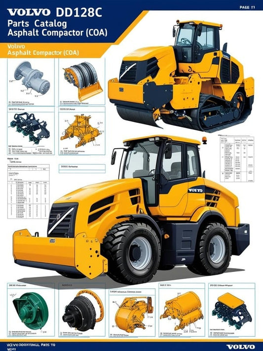 VOLVO DD128C ASPHALT COMPACTOR (COA) PARTS CATALOG MANUAL (PDF FILE)