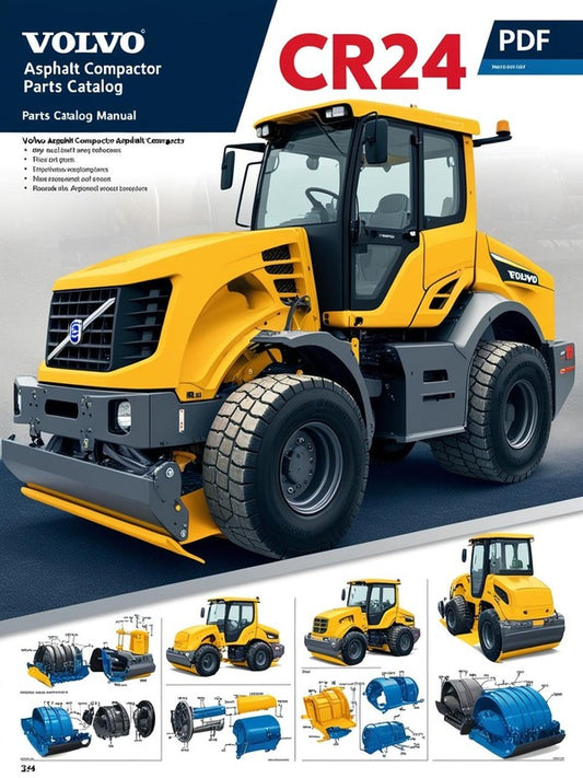 VOLVO CR24 ASPHALT COMPACTOR (COA) PARTS CATALOG MANUAL (PDF FILE)