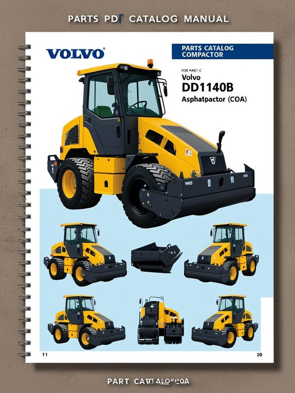 VOLVO DD140B ASPHALT COMPACTOR (COA) PARTS CATALOG MANUAL (PDF FILE)