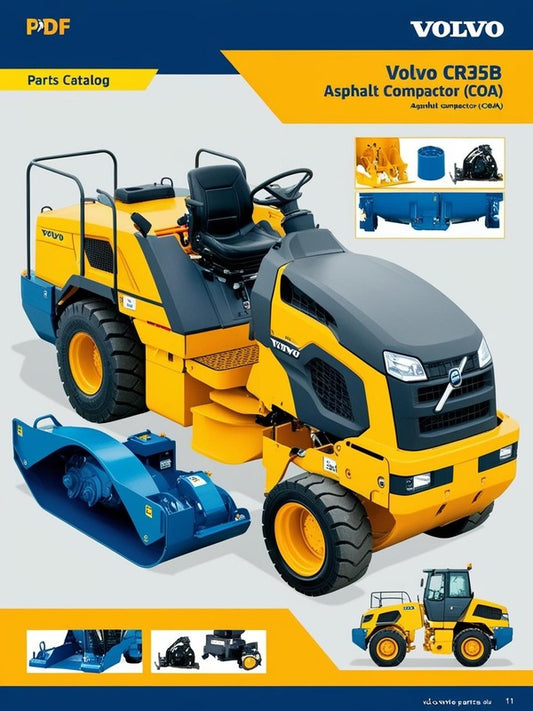VOLVO CR35B ASPHALT COMPACTOR (COA) PARTS CATALOG MANUAL (PDF FILE)