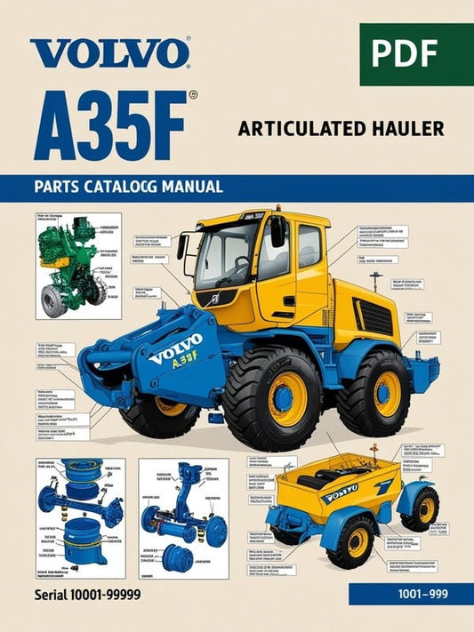 VOLVO A35F SN 10001-99999 ARTICULATED HAULERS (ART) PARTS CATALOG MANUAL (PDF FILE)