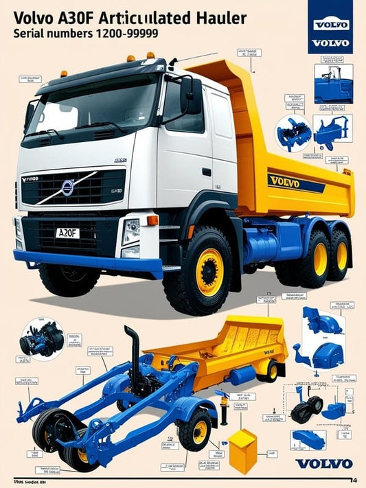 VOLVO A30F SN 12001-99999 ARTICULATED HAULERS (ART) PARTS CATALOG MANUAL (PDF FILE)