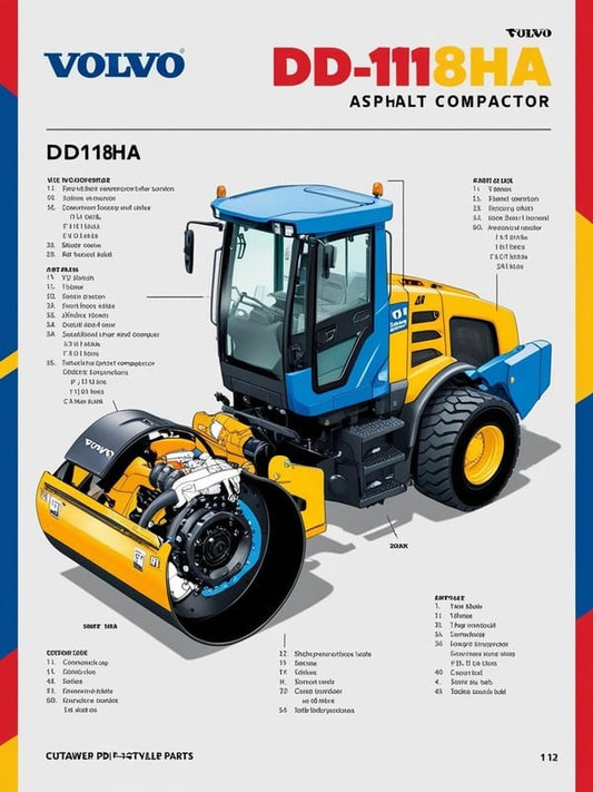 VOLVO DD118HA ASPHALT COMPACTOR (COA) PARTS CATALOG MANUAL (PDF FILE)