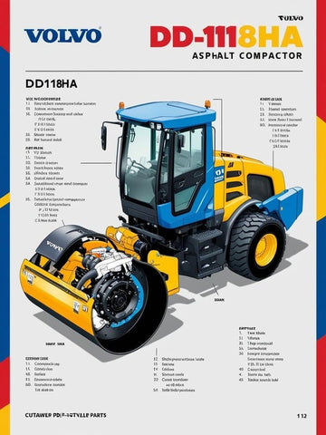 VOLVO DD118HA ASPHALT COMPACTOR (COA) PARTS CATALOG MANUAL (PDF FILE)