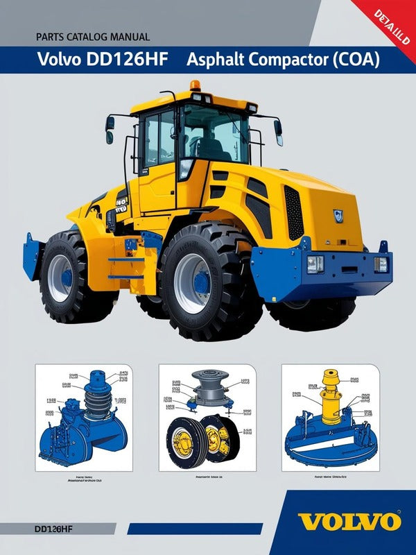 VOLVO DD126HF ASPHALT COMPACTOR (COA) PARTS CATALOG MANUAL (PDF FILE)