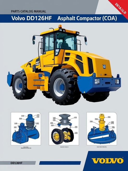 VOLVO DD126HF ASPHALT COMPACTOR (COA) PARTS CATALOG MANUAL (PDF FILE)