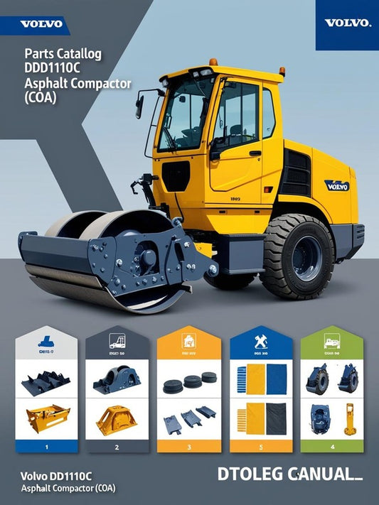 VOLVO DD110C ASPHALT COMPACTOR (COA) PARTS CATALOG MANUAL (PDF FILE)